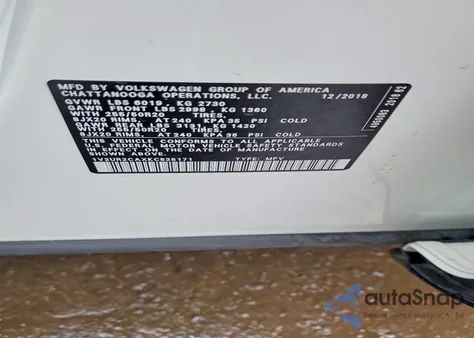 2019 Volkswagen Atlas Se from USA, damaged, VIN 1V2UR2CAXKC525171